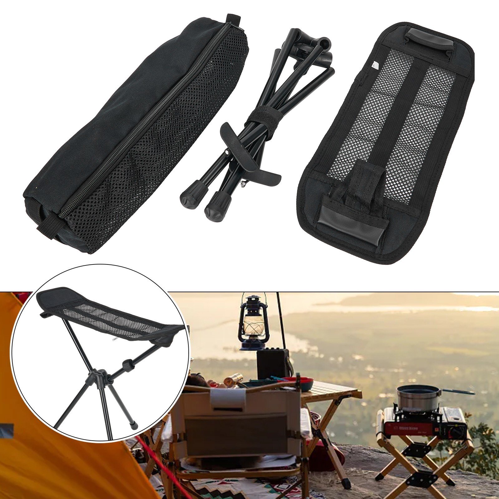 Lightweight and Foldable Camping Footrest Chair Perfect for Outdoor Adventures!