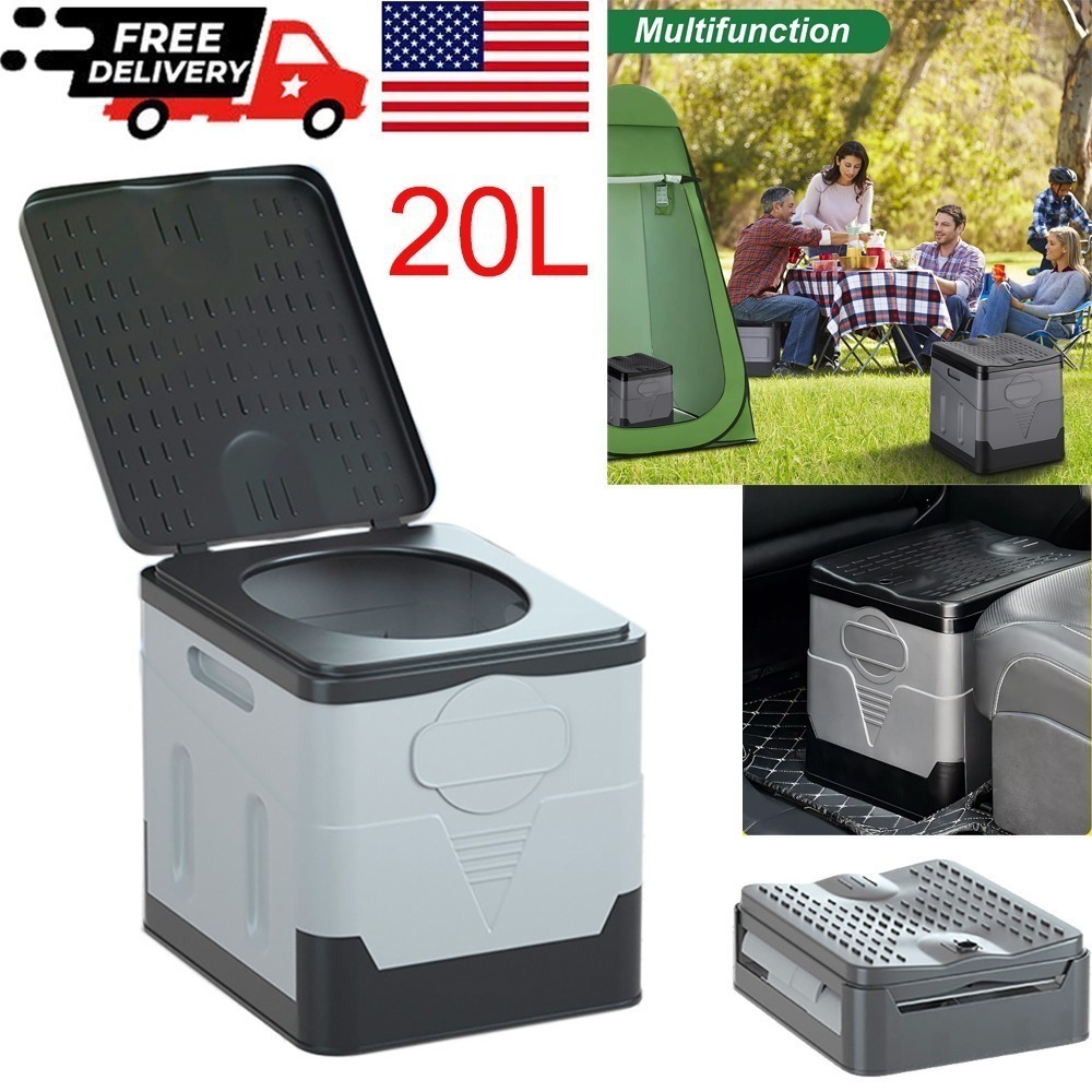 20L Portable Folding Toilet Car Outdoor Travel Potty for Camping Hiking Beach N