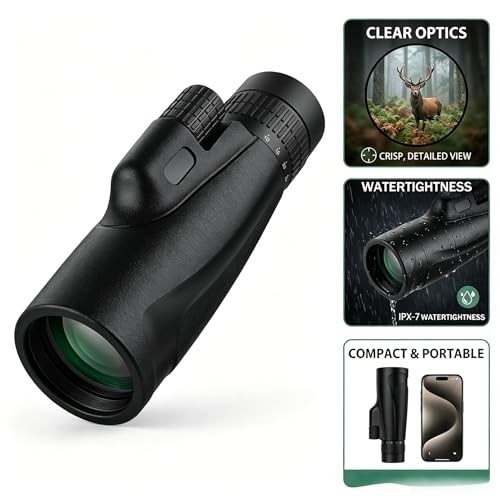 Monocular-Telescope 80×100 High Powered Monoculars High Definition for black