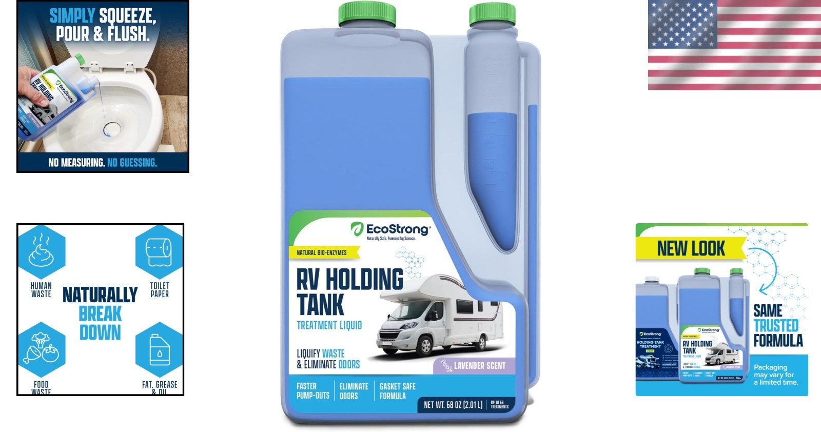 Enzyme-Based RV Holding Tank Digestor – Odor Cleaner – 68 oz