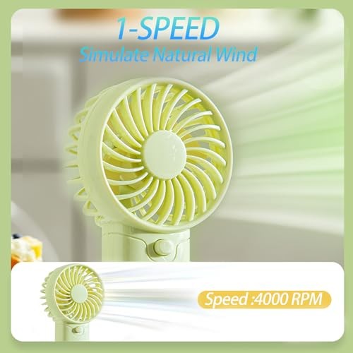Pack Mini Portable Fan – 5” AAA Battery Operated, Lightweight Handheld with 4