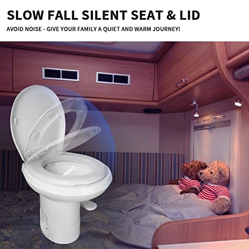 2026 New RV & Motorhome Toilet – Upgraded Pedal Flush, Gravity Flush with T