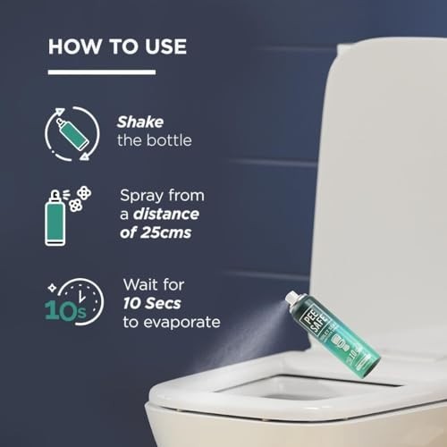 Pee Safe Toilet Seat Sanitizer Spray 75ml Each Pack of 3 Mint Lavender Citrus