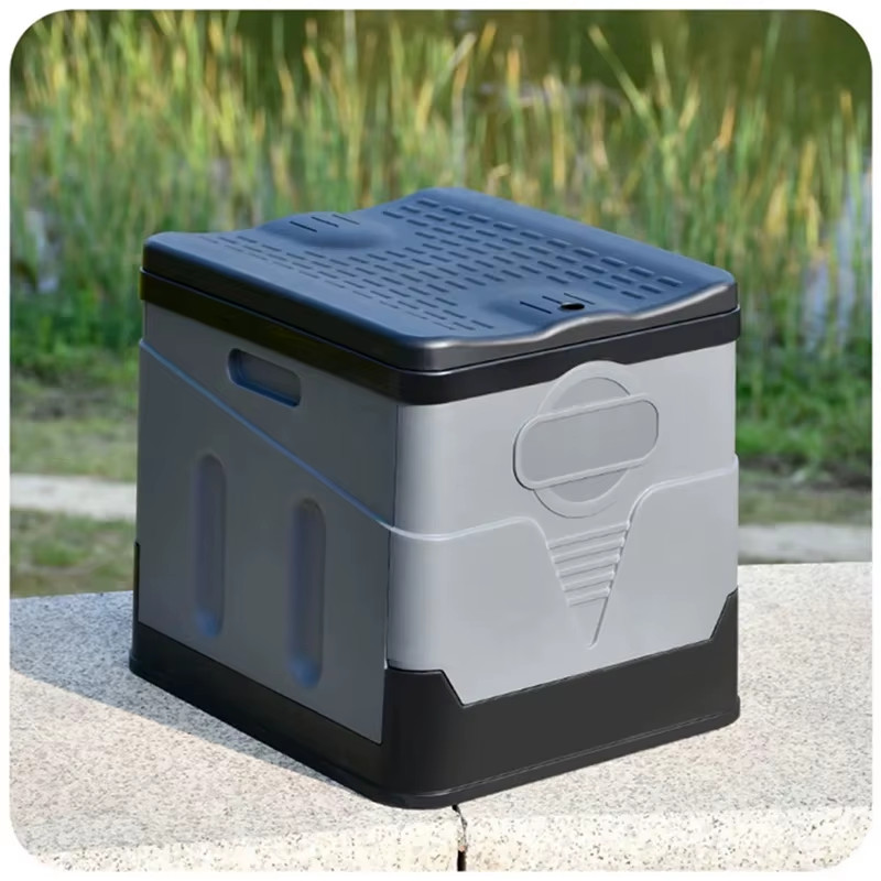 Folding Toilet, Portable, Collapsible, Anti-Odor Storage Box, Car Toilet, Adult