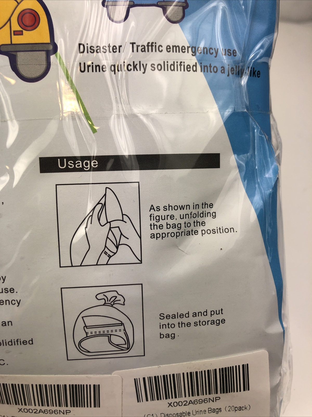 Lot 19 Portable Travel Urine Bag Emergency Mobile Camping Car Disposable Urinal