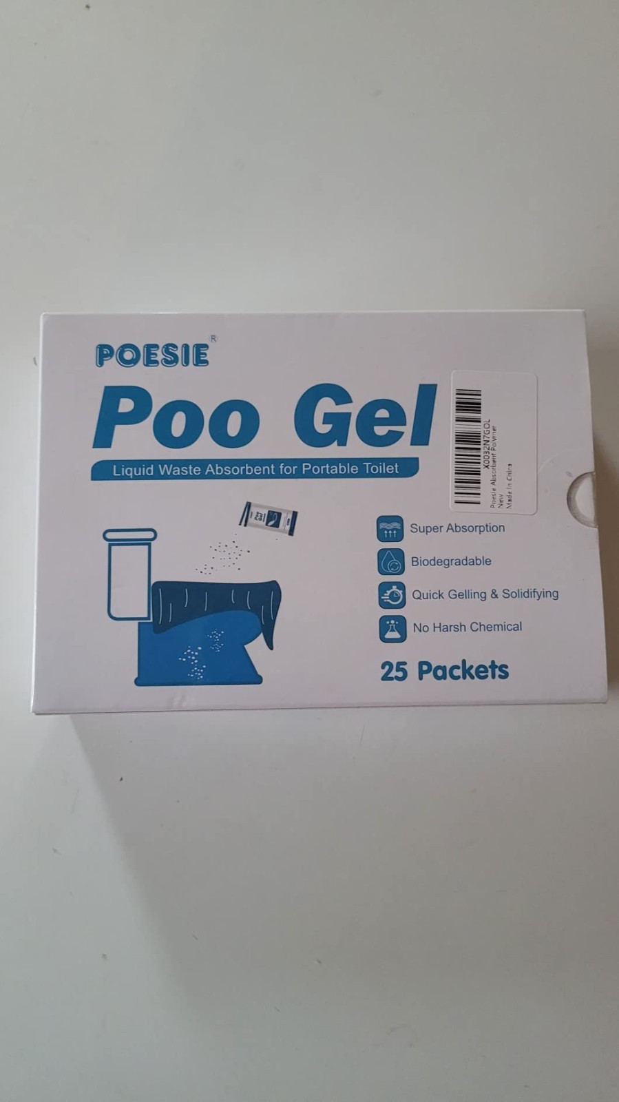 Eco-Friendly 2.2 lb Poo Gel Powder with Odor Control for Outdoor Toilets