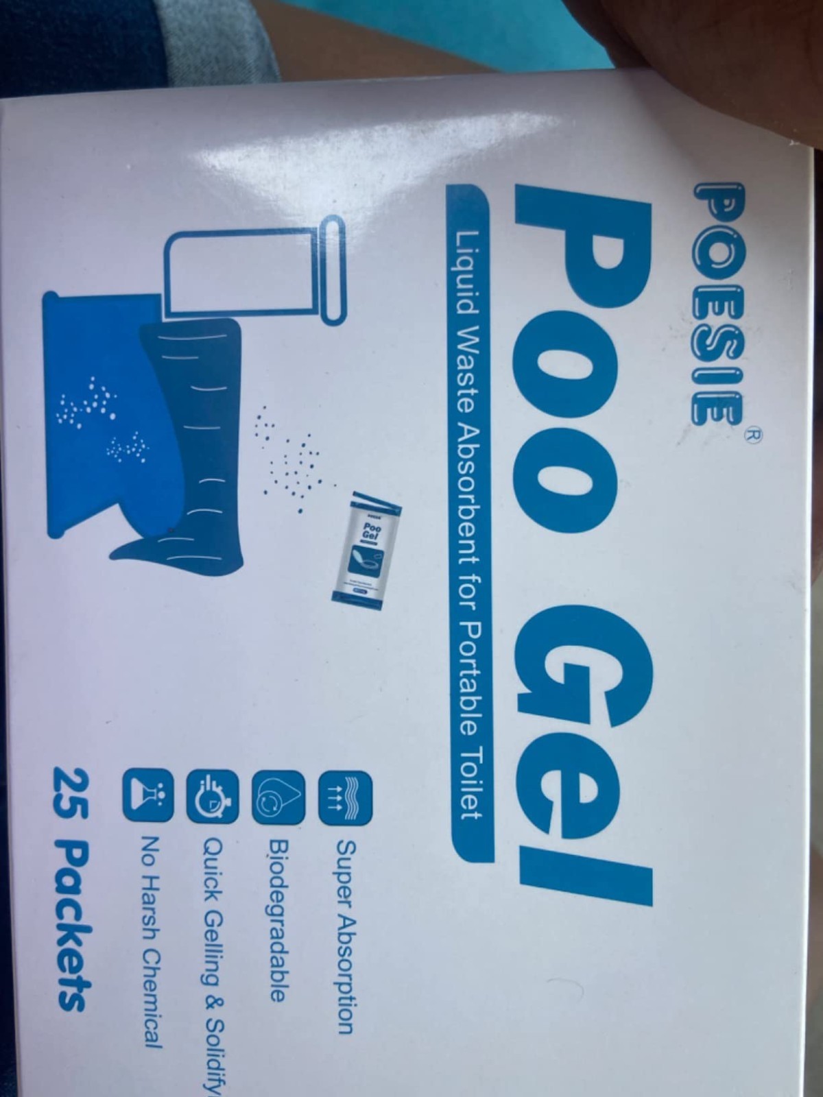 Eco-Friendly 2.2 lb Poo Gel Powder with Odor Control for Outdoor Toilets