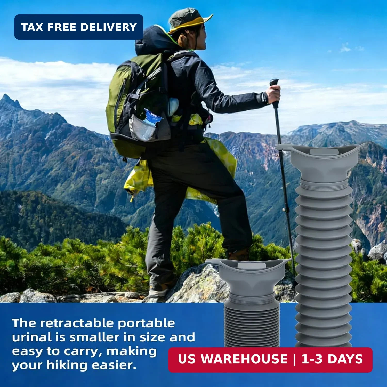 Pee Bottles for Men, Adjustable Emergency Urinal, Car Pee Bottle for Men and Wom
