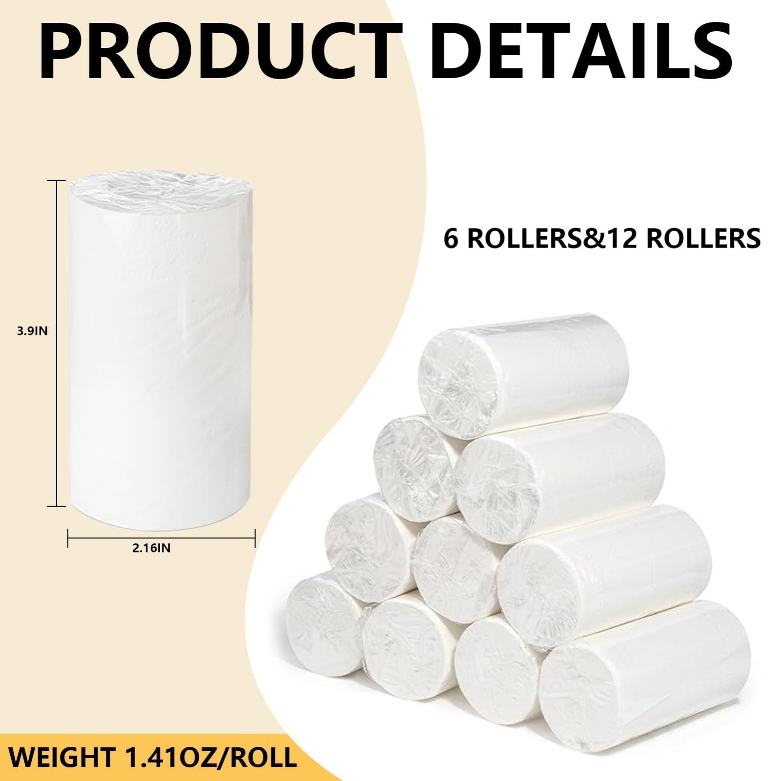 Portable Camping Toilet Paper – Travel Tissue for RV & Outdoors, Compact Pack
