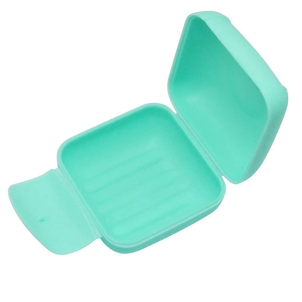2 Pcs Small Size Plastic Soap Case Holder Container Box Home Outdoor Hiking Camp