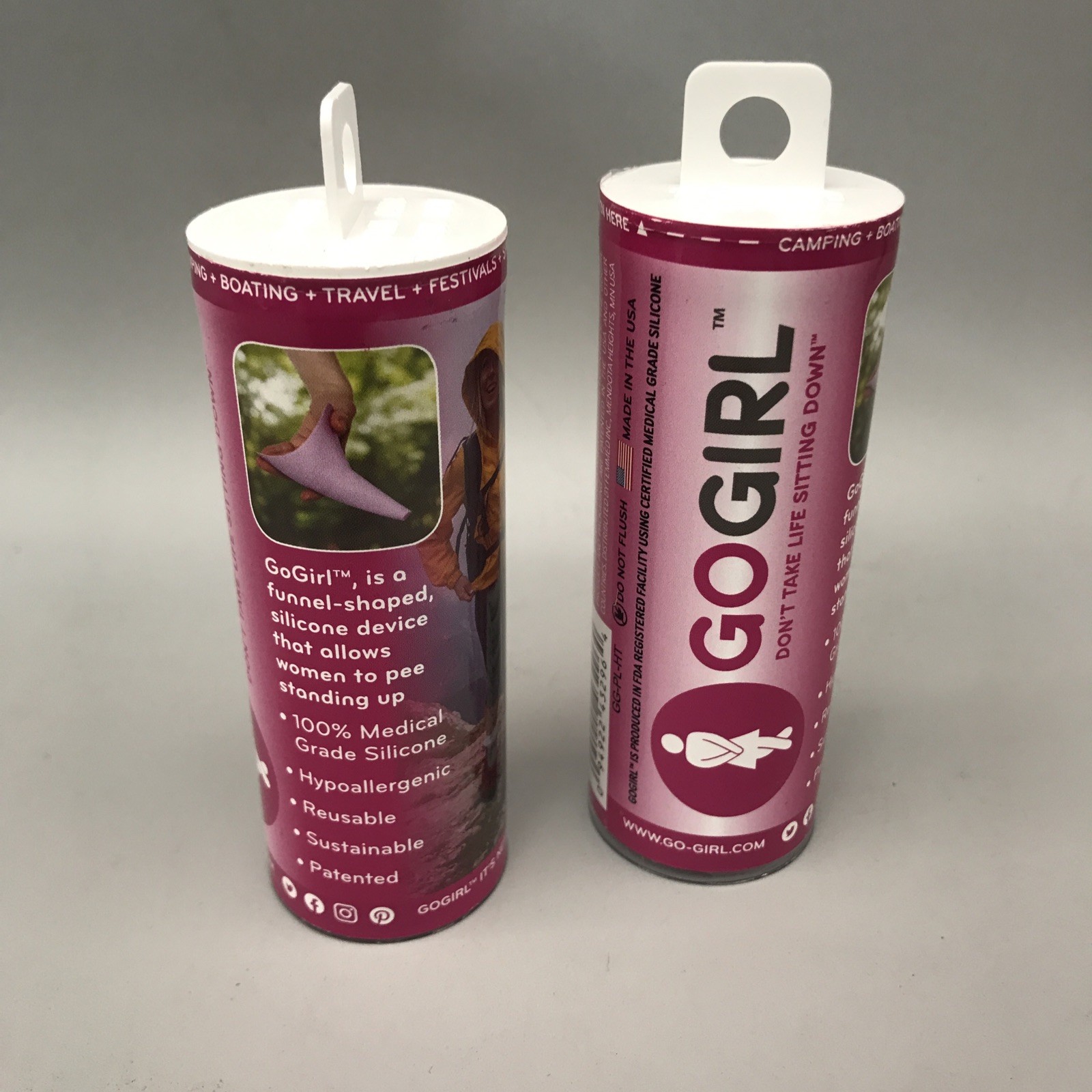 2 Pack GoGirl Female Urination Device (FUD), Pink, Funnel, Outdoors, Camping