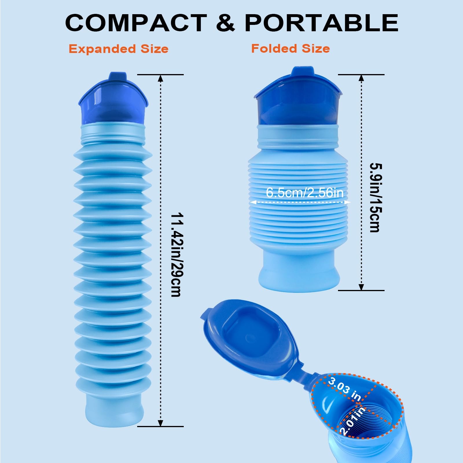 Pee Bottles for Men Portable Urinal for Men Collapsible Urine Bottle 750ML Car