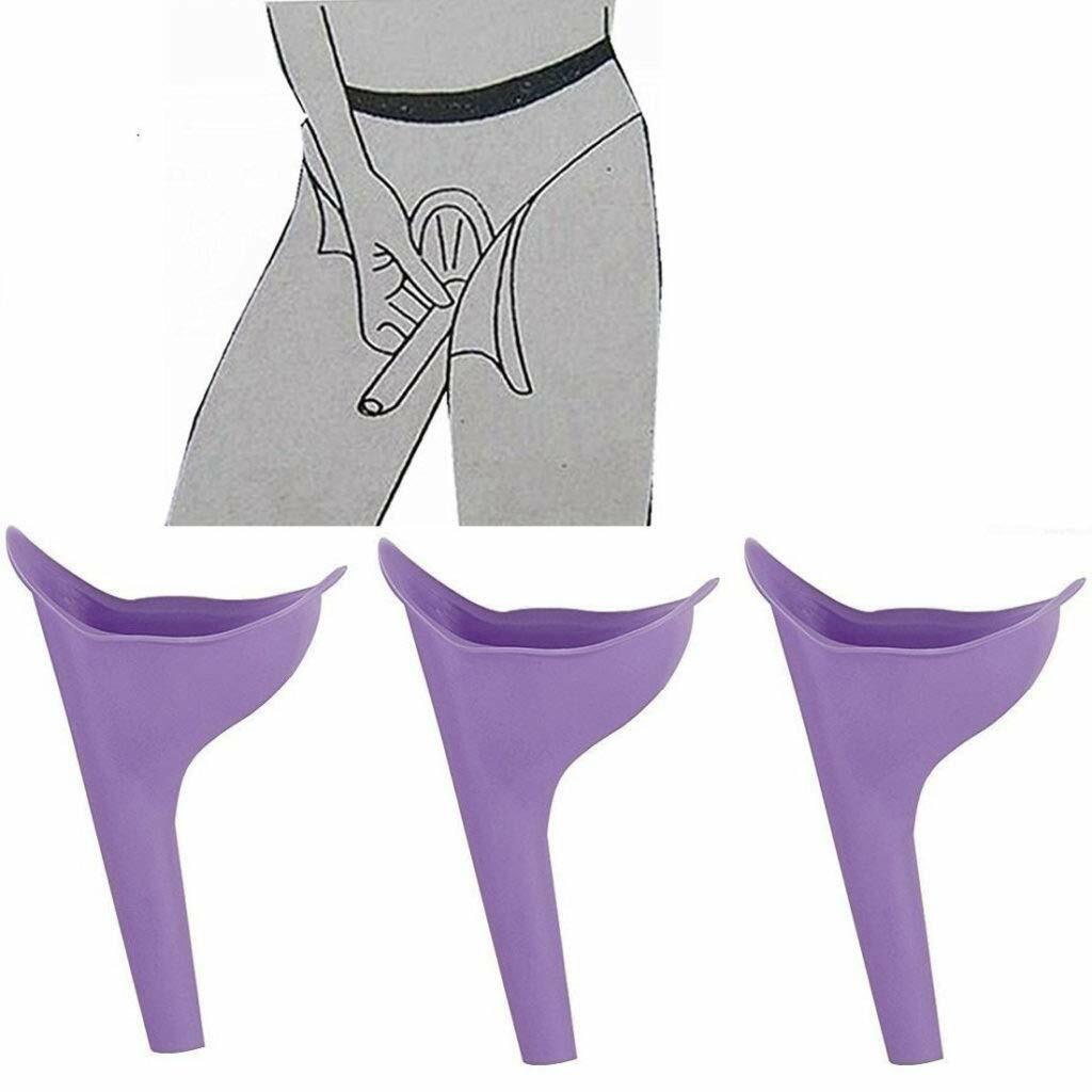 Portable Female Urinary Funnels (3-Pack), Camping, Boating,Outside, P P Tubes