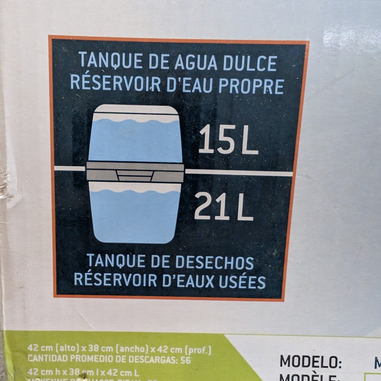 Thetford Porta Potti 5.5 gal Portable Toilet 550P 16.5″ x 15″ x 16.5″