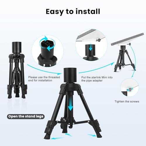 Starlink Mini Tripod Mount – Height Adjustable – Lightweight – Aluminum