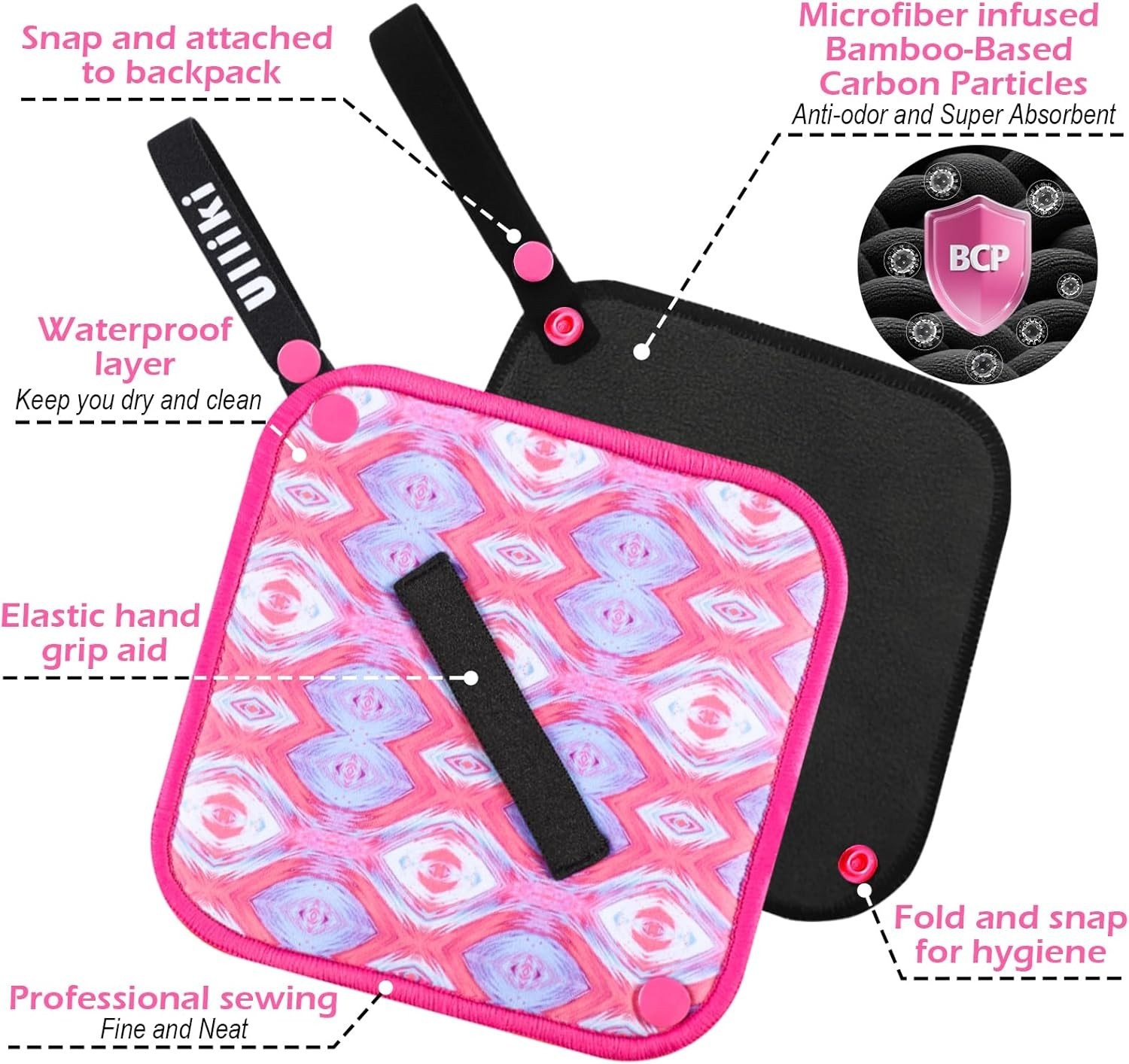 Pink Reusable Pee Cloth for Women – The Ultimate Hiking & Camping Essential