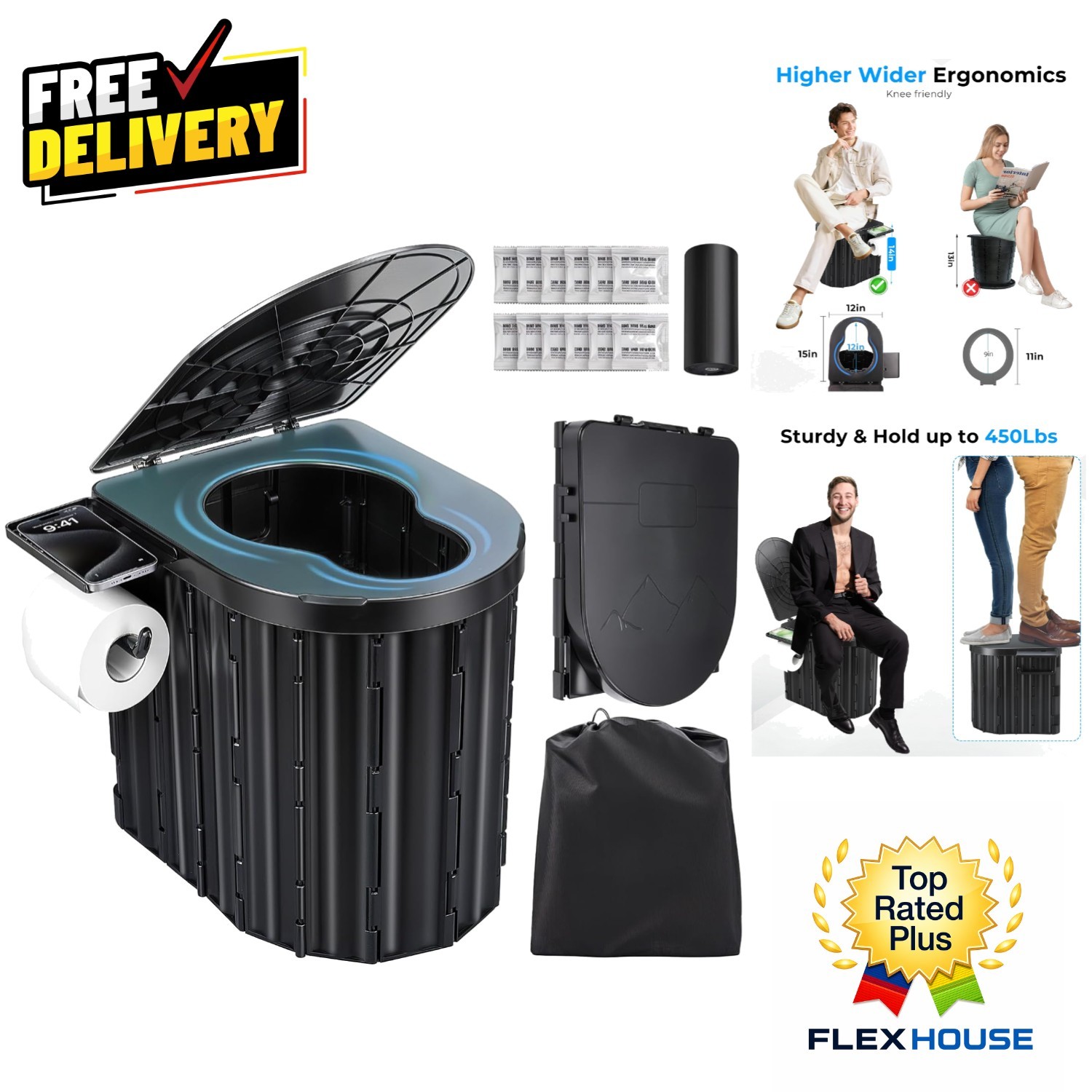 Travel Ready: Lightweight Portable Toilet for Camping, RV, Truck & Beach Use