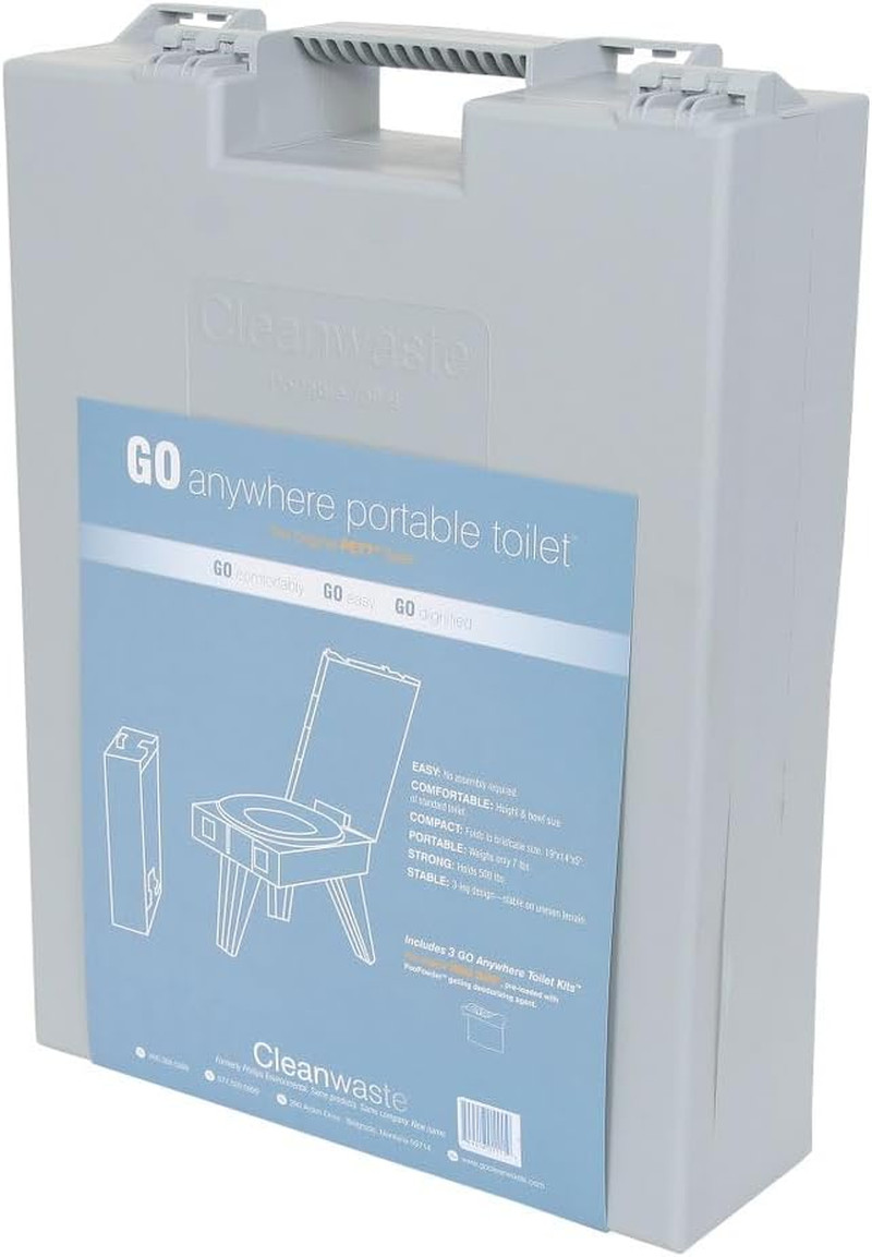 GO Anywhere Complete Portable Camping Toilet – for Camping, Hunting, Fishing and