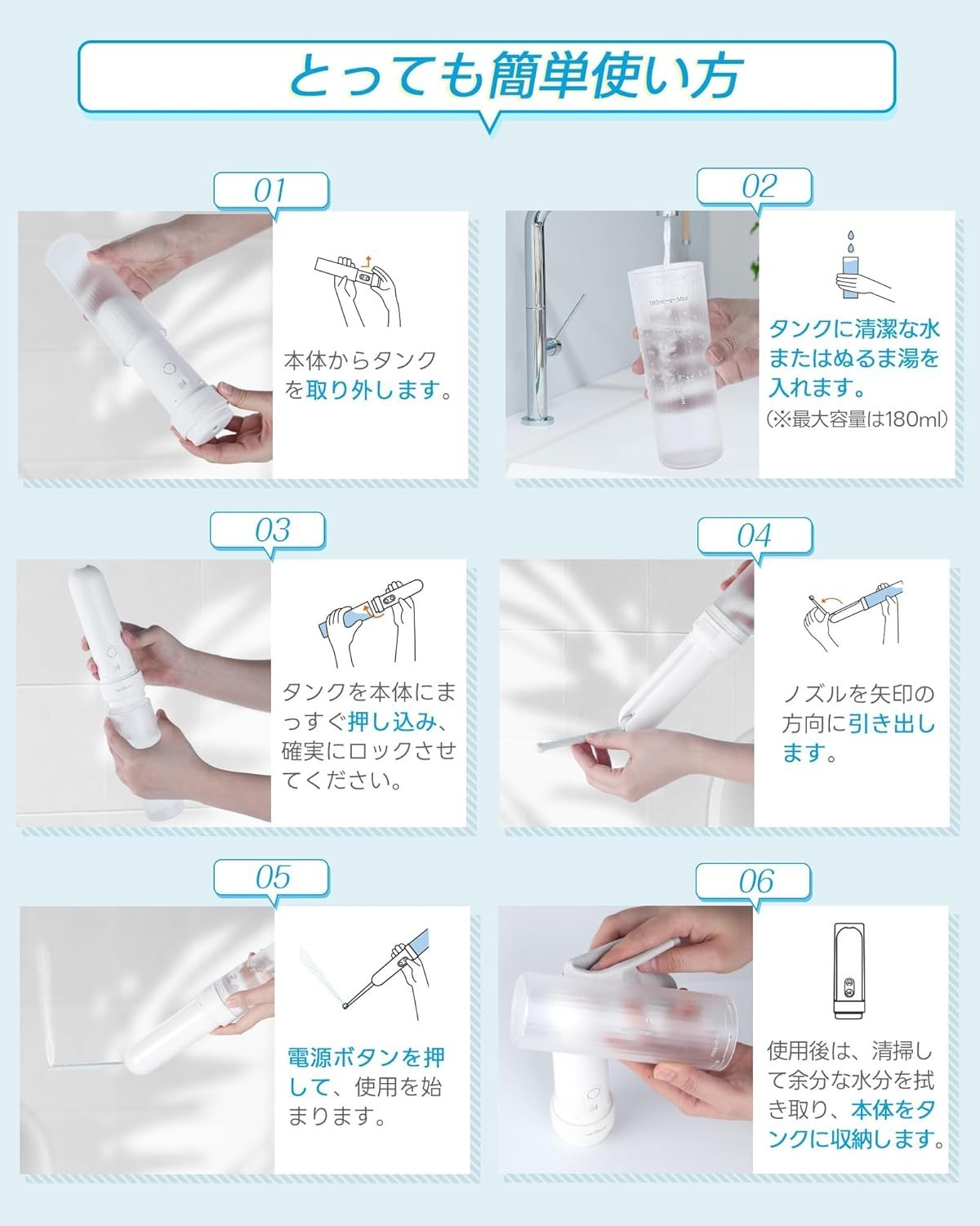 KEYNICE Portable Travel Bidet Electric Handheld Rechargeable IPX7 Waterproof USB