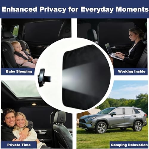Car Window Shades for Side Windows, 4 Pack Universal Reflective Silver-4PCS