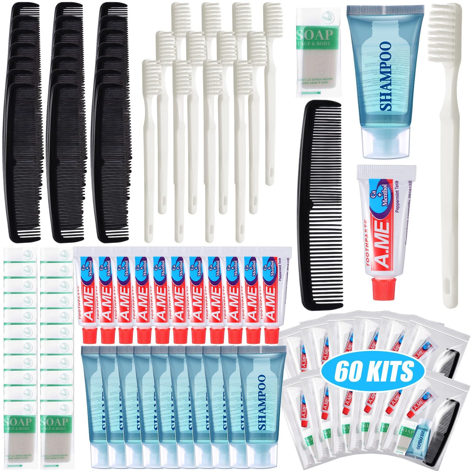 Ziliny 60 Pcs Homeless Hygiene Kits Bulk Homeless Care Package Supplies Basic…