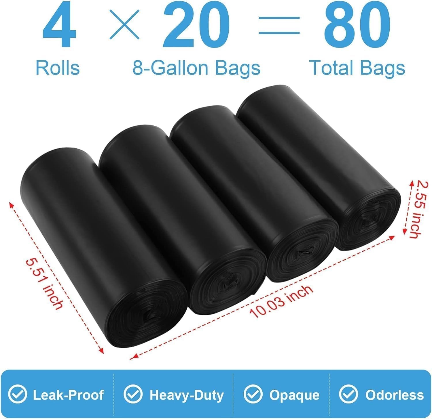 80 Portable Camping Toilet Bags, Biodegradable Porta Potty Bucket Toilet Bags…