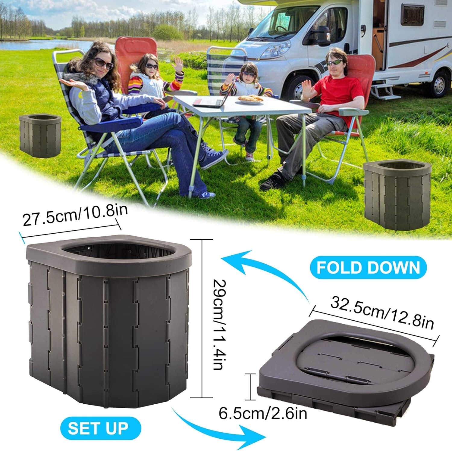 Camping Toilet Mobile Toilet Separating Toilet Portable Foldable Toilet Camping Hiking