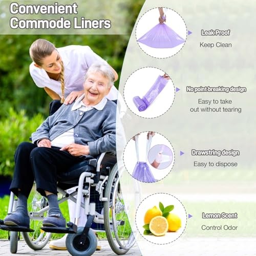 Commode Liners 120 Pcs Lemon Scented Leak Proof