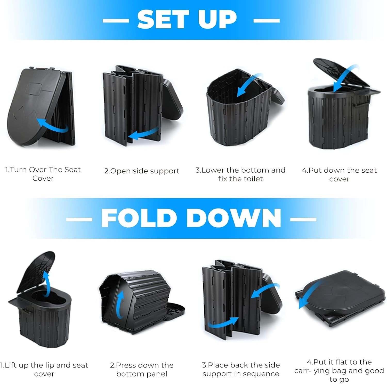 Travel Ready: Lightweight Portable Toilet for Camping, RV, Truck & Beach Use