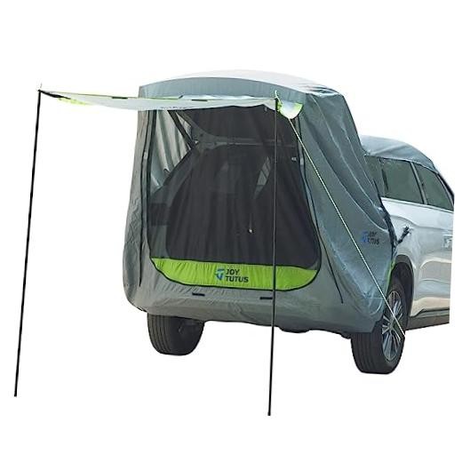 SUV Tailgate Tent with Awning Shade, Car Roof Medium-Standard Grey Green