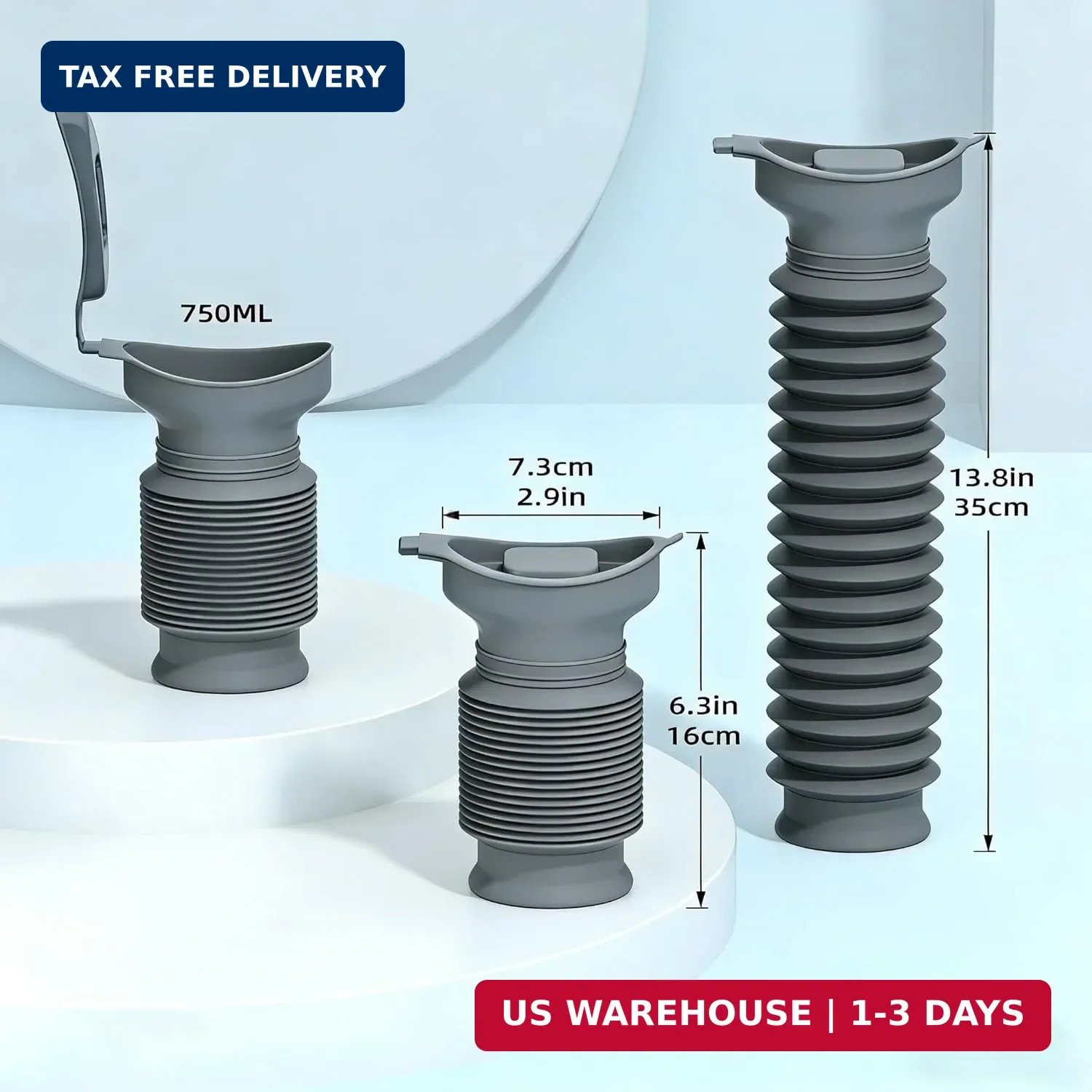 Pee Bottles for Men, Adjustable Emergency Urinal, Car Pee Bottle for Men and Wom