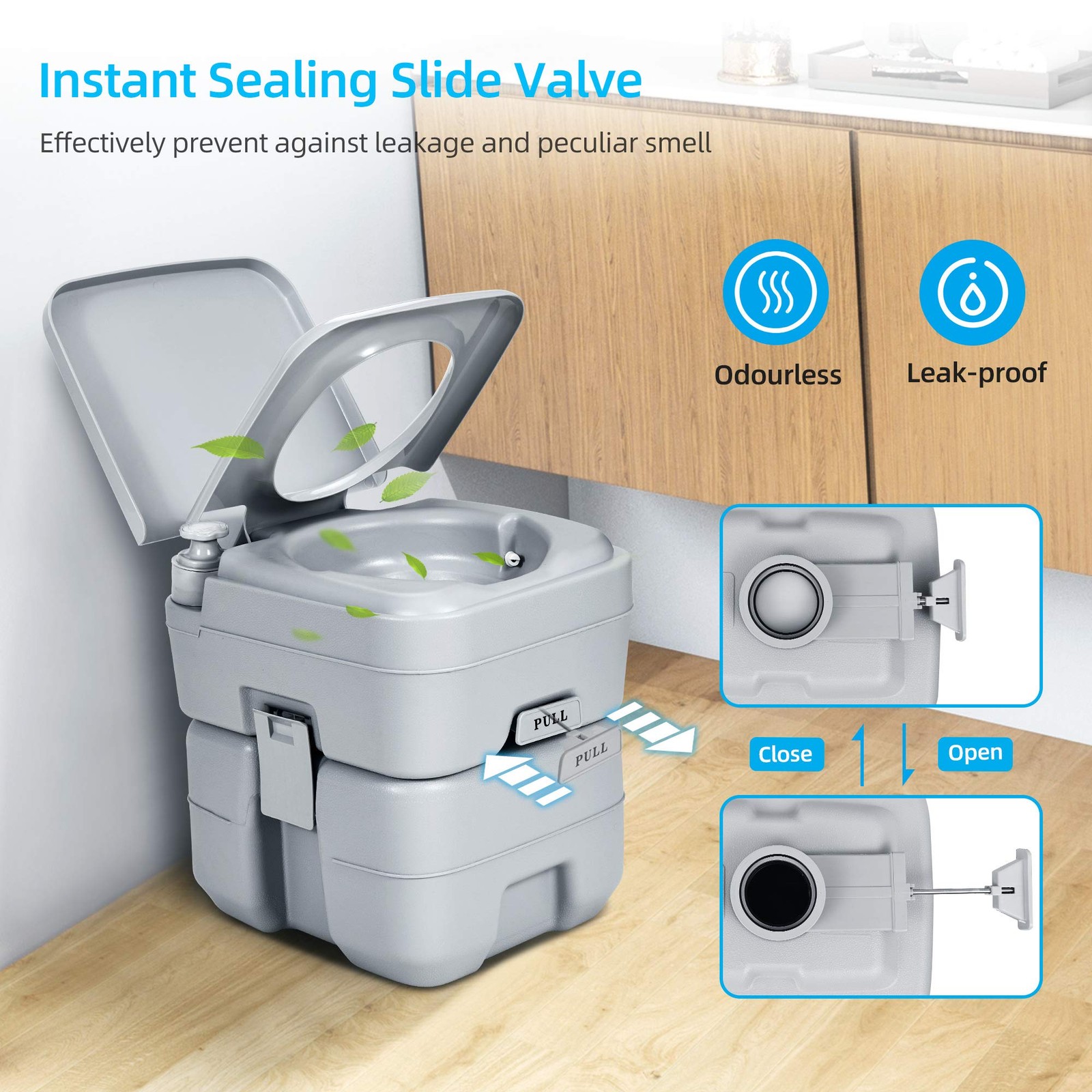 Yitahome Portable Toilet Camping Toilet Travel Rv Toilet5.3 Gallon Detachable