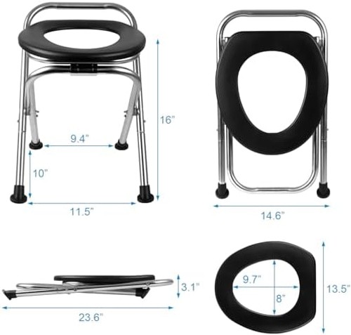 Portable Toilet for Camping, Portable Toilet Seat, Portable Toilet Travel, St…