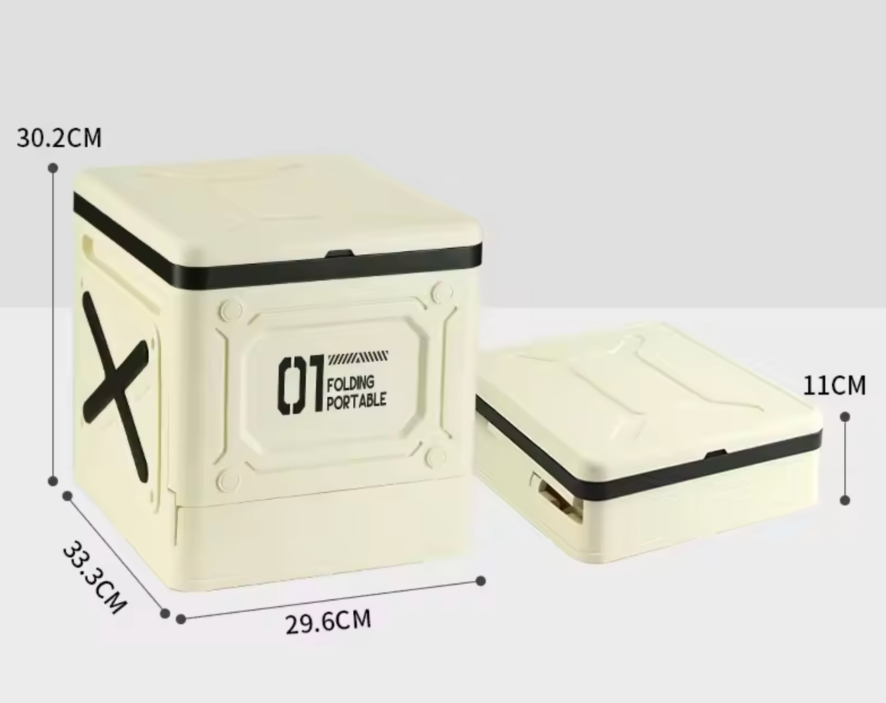 Extra-Large Folding Portable Toilet with Lid