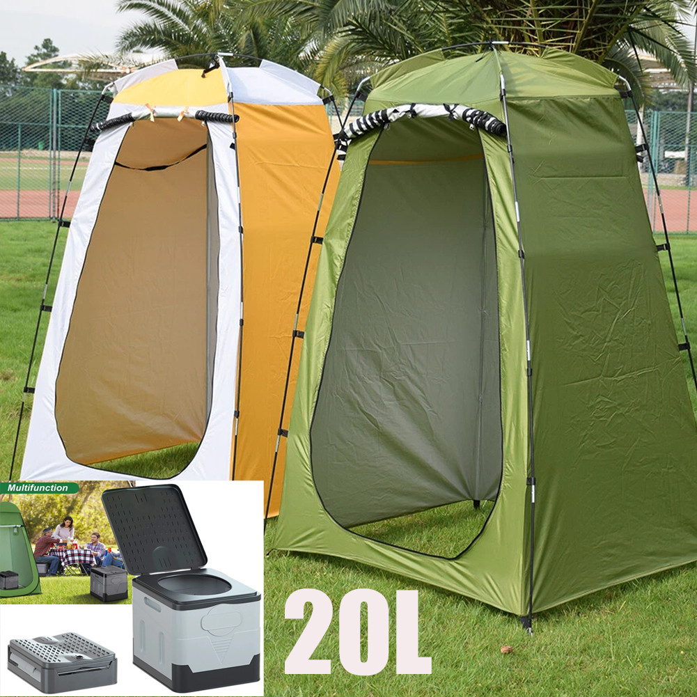 Portable Toilet and Privacy Tent for Adults, Pop Up Potty Tents Outdoors Toilets