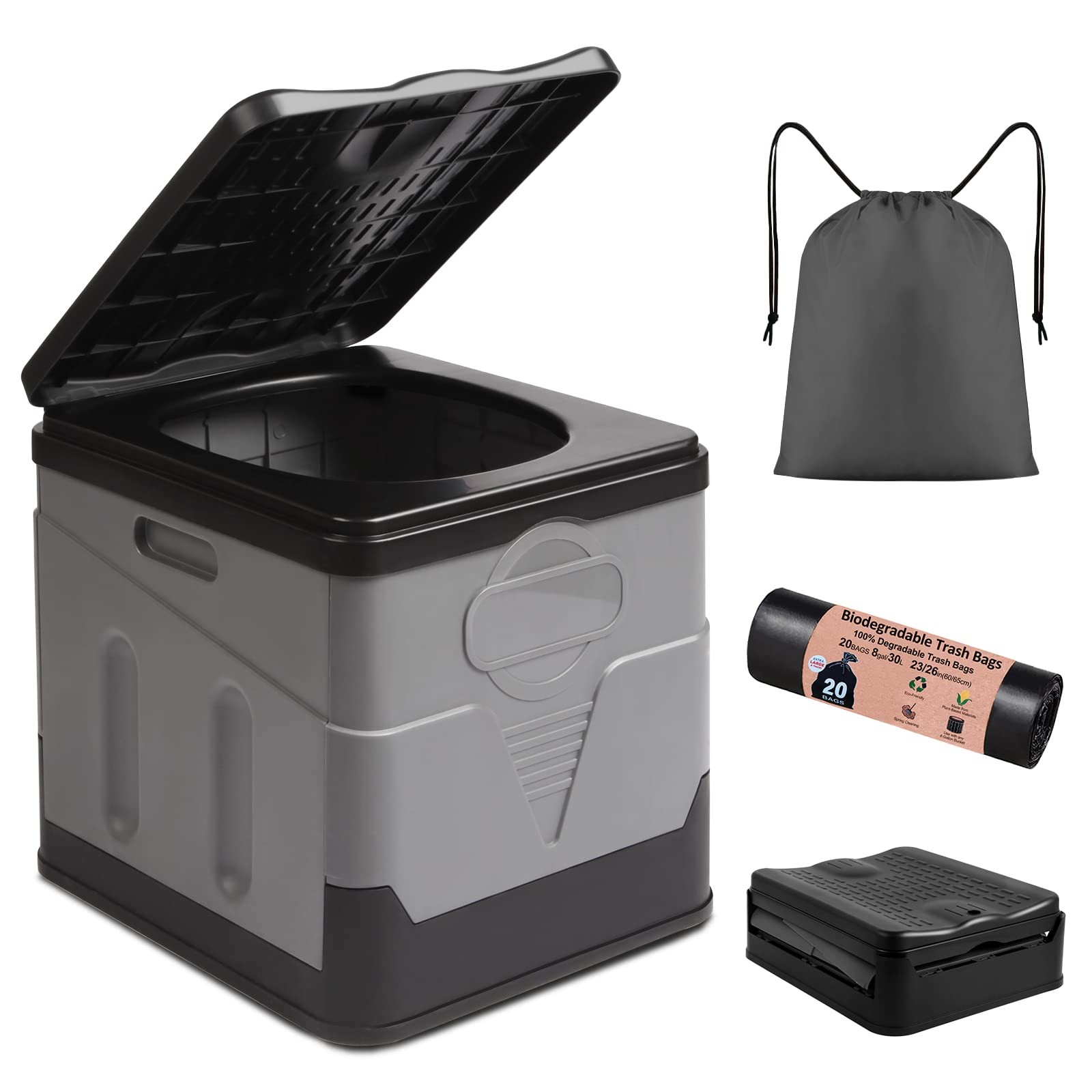 Large Portable Toilet Camping Toilets for Car Indoor Outdoor Commode Foldable