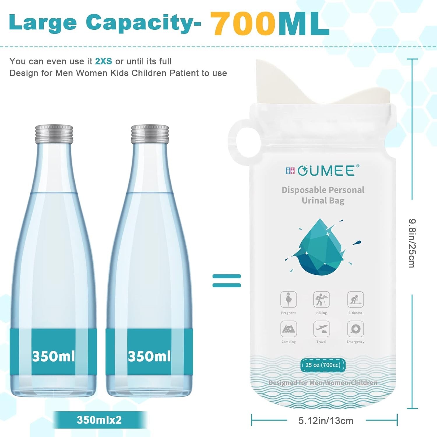 700 ml Unisex Emergency Disposable Urinal Bags – Travel & Camping Essentials