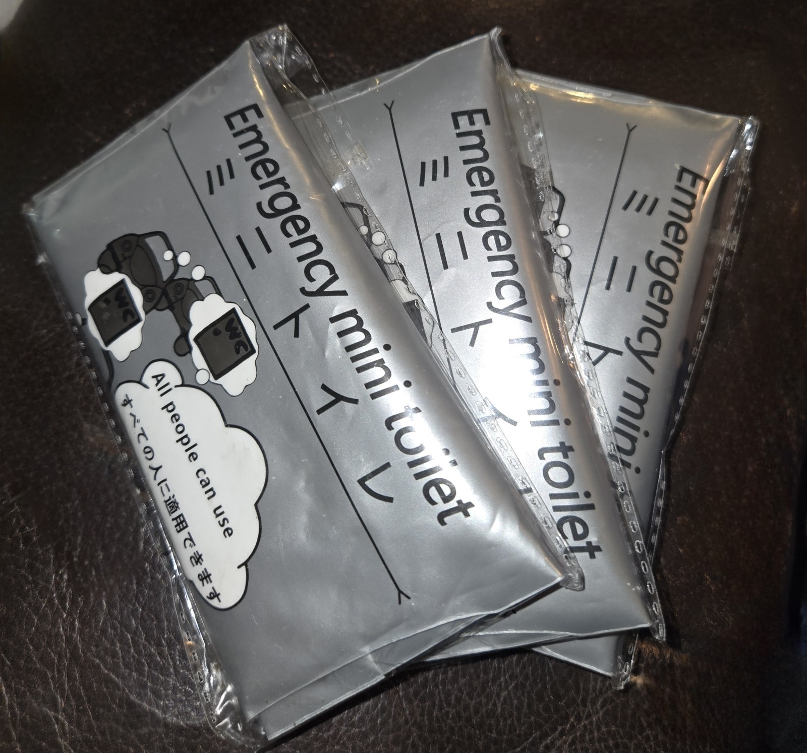 3 Unisex Disposable Emergency Portable Urine Bags Car Urine 700ml Mini Toilet