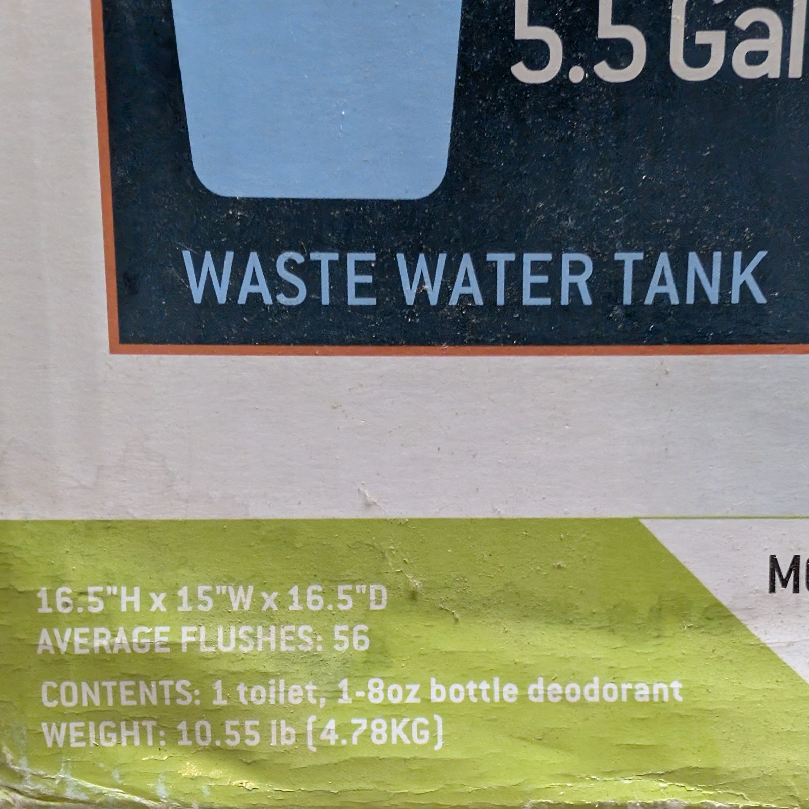 Thetford Porta Potti 5.5 gal Portable Toilet 550P 16.5″ x 15″ x 16.5″