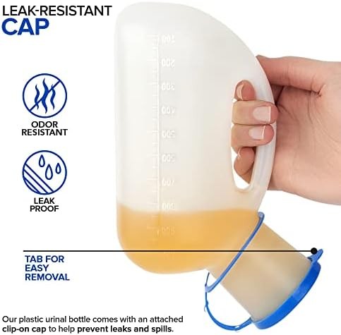 Unisex Urinal Bottle (2 Pack) – Portable Urinal for Women & Men – Female Urinal
