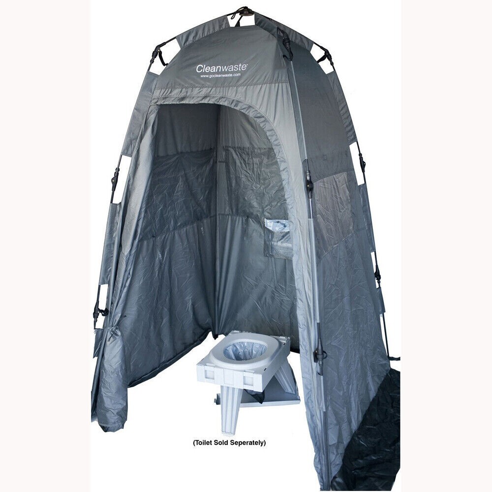 CLEANWASTE Privacy Shelter Tent & Toilet & 100 Go Anywhere WAG Bags