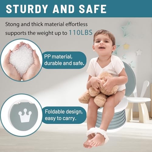portable, foldable potty seat for toddler, Training Toilet Seat Small Gray