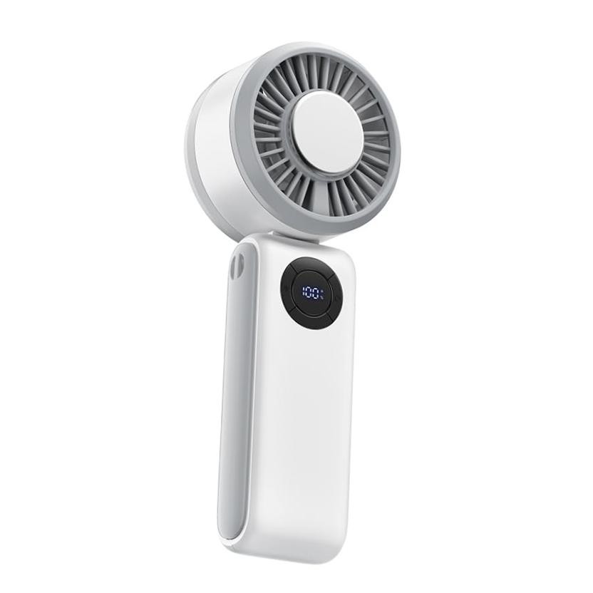 Portable Handheld Fan, 3 IN 1 Rechargeable Personal Fan with 5 Speed White