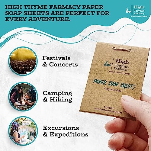 Travel Soap Sheets (300 Count, 6 Pack) – Portable Paper 50 Count (Pack of 6)