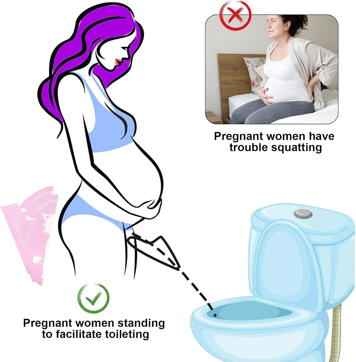 40pcs Pee Funnel for Women Disposable Female Urination Device, Womens Urinal …