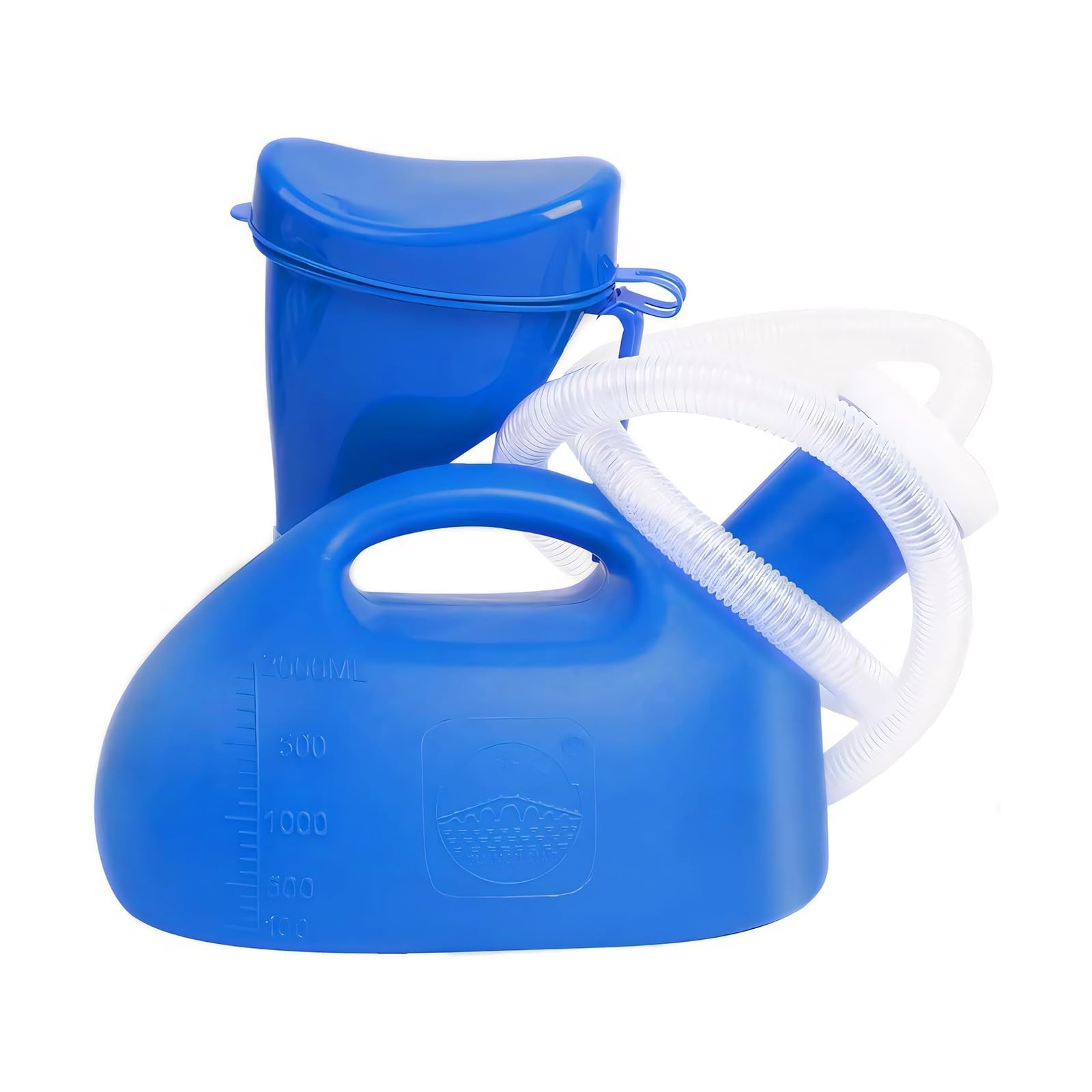 Portable Urinal Bottle for Travel & Camping, Spill Proof 2000ml Pee Container wi