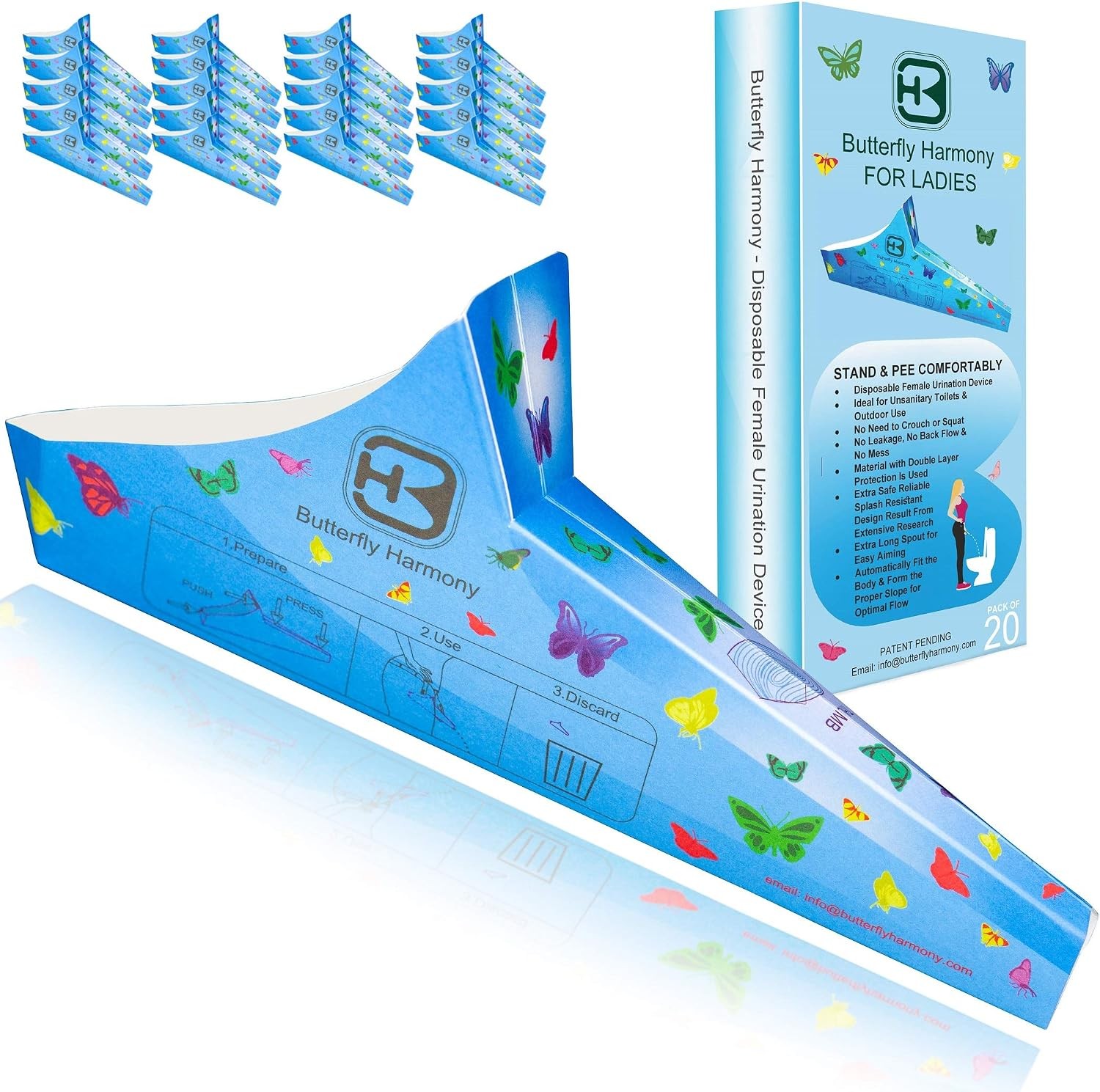 S3 (8-20 Funnels) Disposable Paper Female Urination Device, Women Urinals