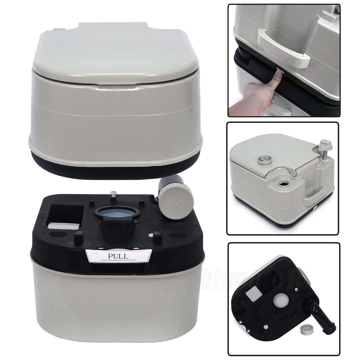 H:45 L:45 W:35 CM Temporary Toilet For Outdoor Touring Car Tent Small Room GRAY