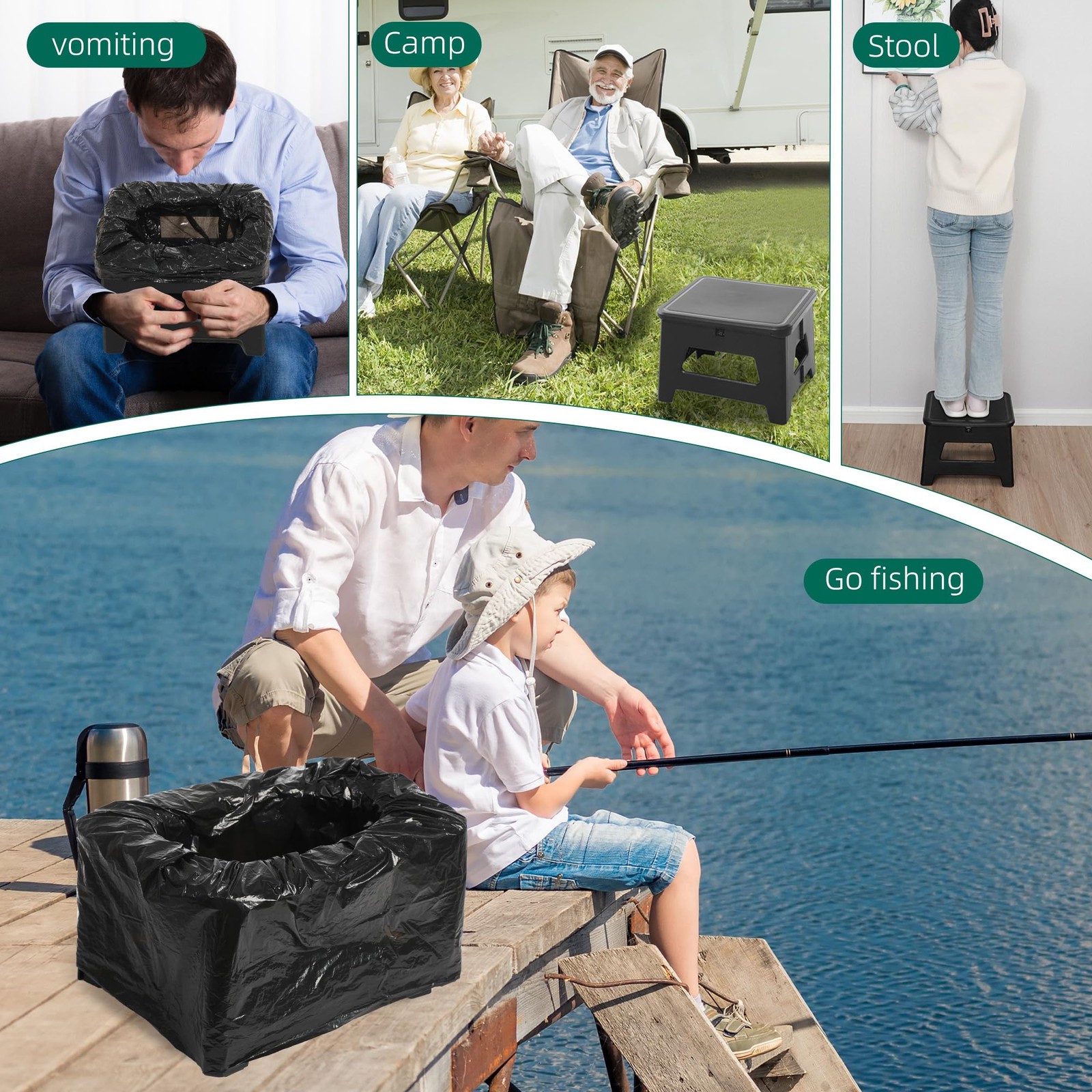 In-car Portable Toilet Collapsible Potty, Emergency Toilet, Temporary Potty F…