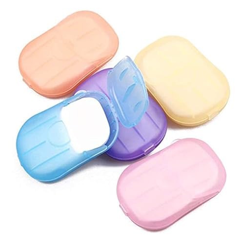 5 Boxes Hand Cleaner Fragrance Mini Color Soap Paper-100 Sheets Colorful